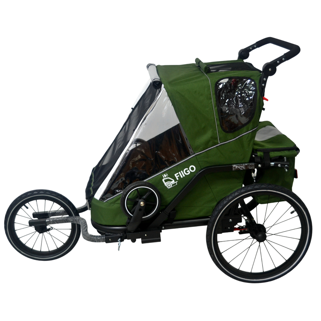 Fiigo Polkupyörän Peräkärry 2 Lapselle, Army