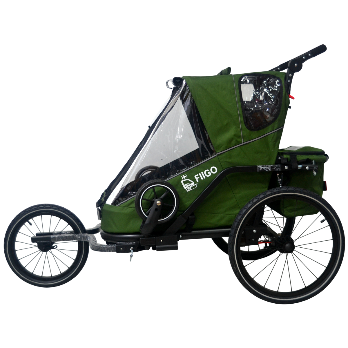 Fiigo Polkupyörän Peräkärry 2 Lapselle, Army