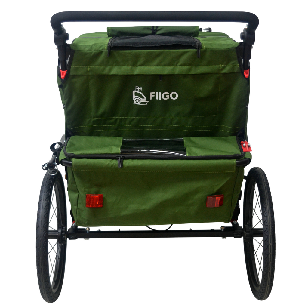 Fiigo Polkupyörän Peräkärry 2 Lapselle, Army