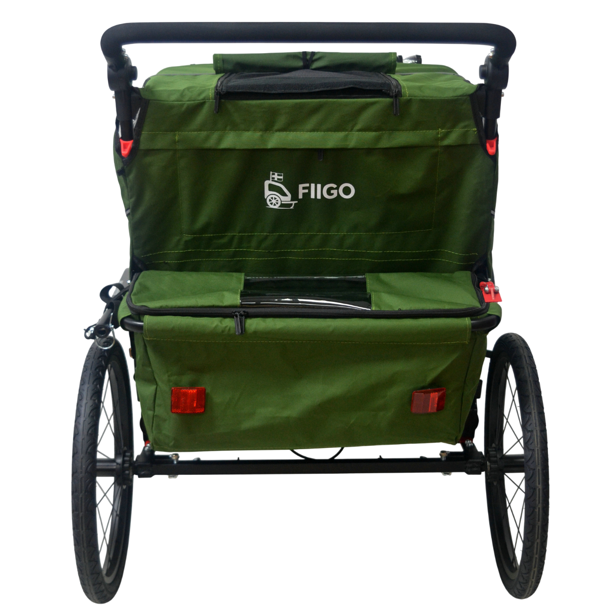 Fiigo Polkupyörän Peräkärry 2 Lapselle, Army