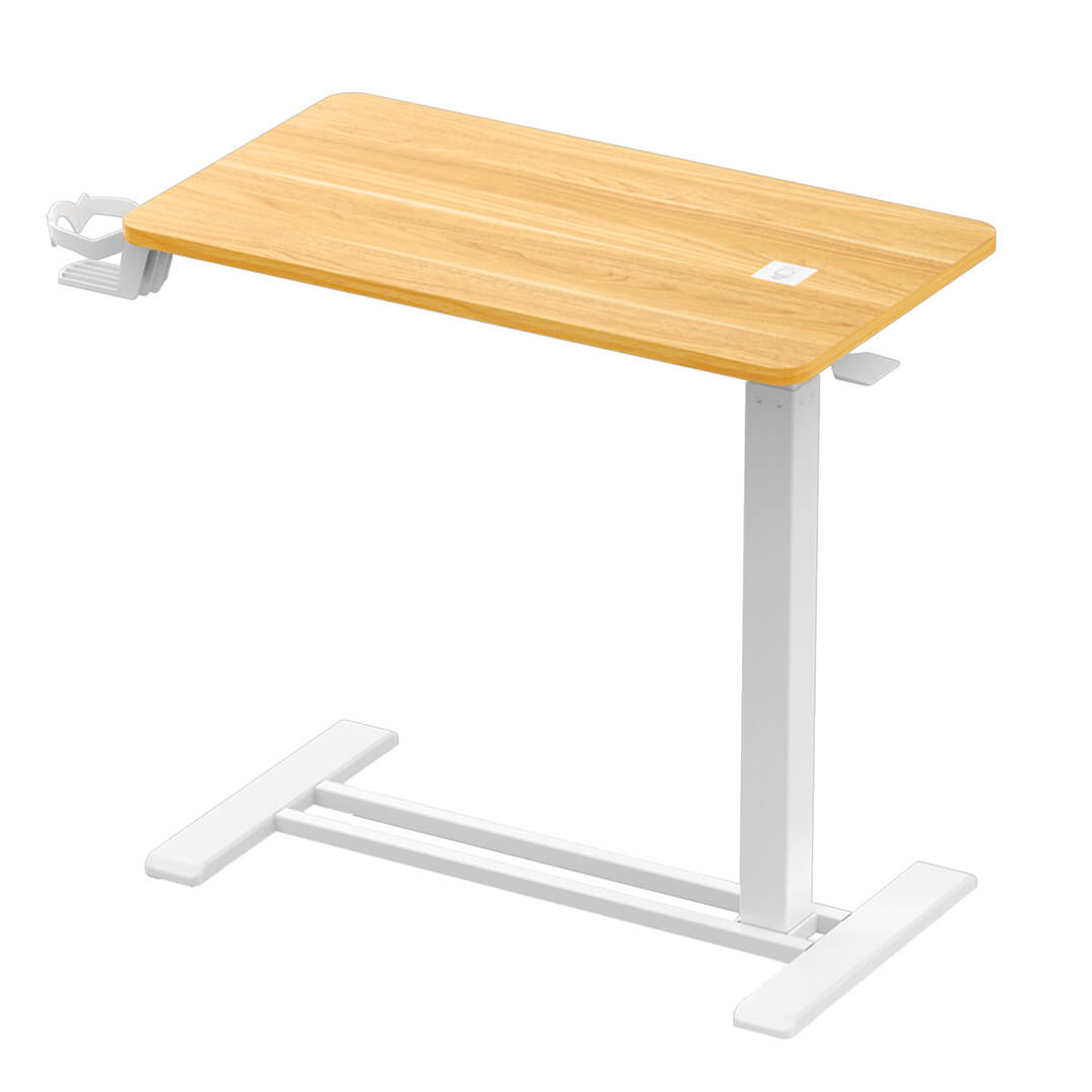 Flexispot Säädettävä Sivupöytä 70 x 40cm, Valkoinen / tammi