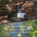 FORNORTH TERASSILÄMMITIN CEILING HEATER COMFORT 1500W, MUSTA
