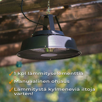 FORNORTH TERASSILÄMMITIN CEILING HEATER COMFORT 1500W, MUSTA