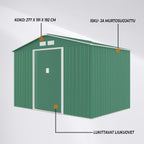 FORNORTH PIHAVARASTO 277x191cm, 5.29m2, green + sokkeli