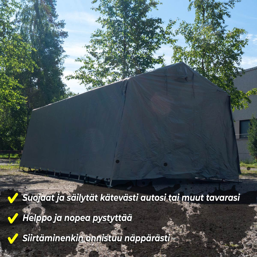 FORNORTH PRESSUTALLI 3,2X6M, VAALEANHARMAA 350G PVC