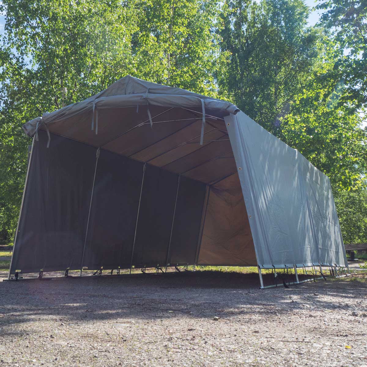 FORNORTH PRESSUTALLI 3,2X6M, VAALEANHARMAA 350G PVC