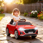 Lasten sähköauto Audi Q8 e-tron Sportback 12V, kaukosäädin, jousitus, 3–5 v, punainen