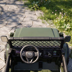 Lasten sähköauto Toyota FJ kahdelle 24V, 200 W, litiumakku, kaukosäädin, tummanvihreä
