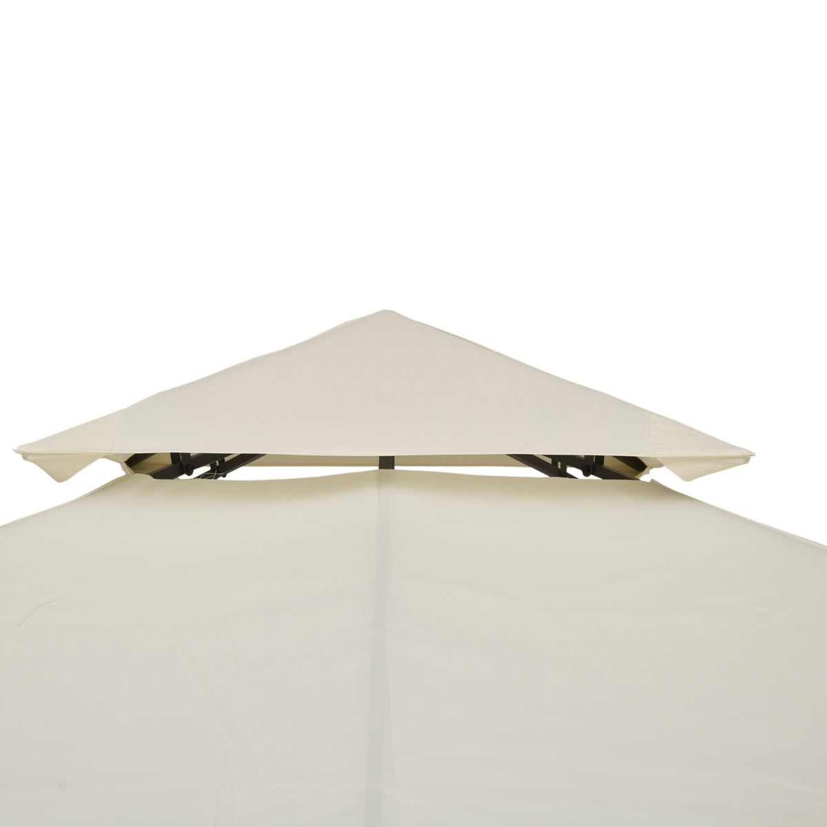 Varakatto 3 x 3 m paviljonkiin, kaksoiskatto, kermanvalkoinen