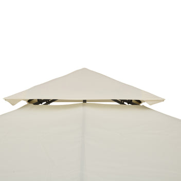 Varakatto 3 x 3 m paviljonkiin, kaksoiskatto, kermanvalkoinen