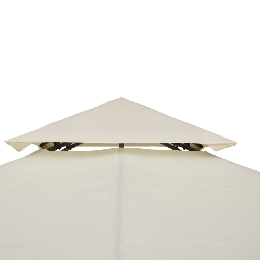 Varakatto 3 x 3 m paviljonkiin, kaksoiskatto, kermanvalkoinen