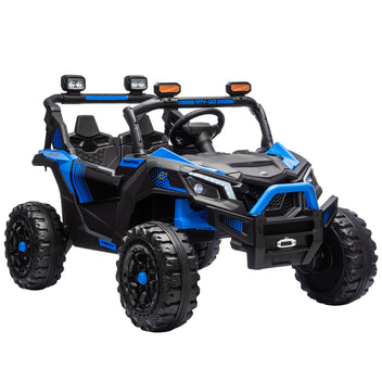 Lasten sähkömaastoauto UTV kahdelle 24V litiumakulla, kaukosäädin, 2 x 120 W, sininen
