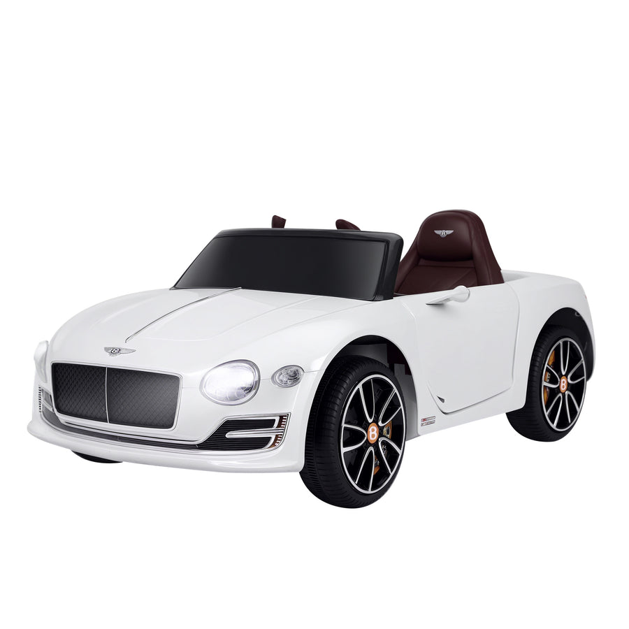 Lasten sähköauto Bentley GT, kaukosäädin, MP3 ja LED-valot, 3–5 v, valkoinen