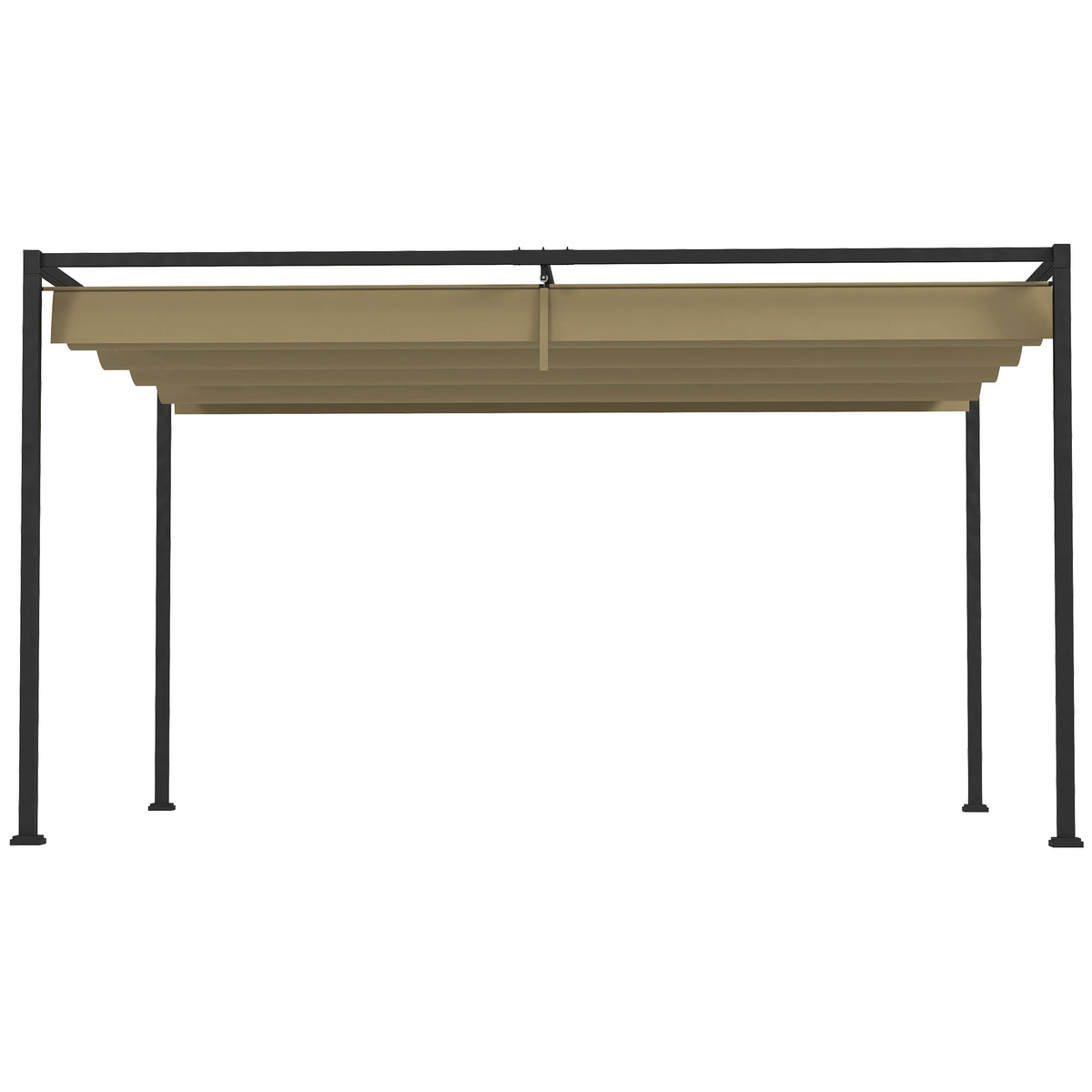 Pergola liukukatolla, 2,98 x 2,13 m, khaki