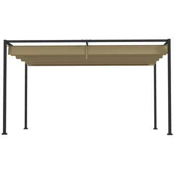 Pergola liukukatolla, 2,98 x 2,13 m, khaki