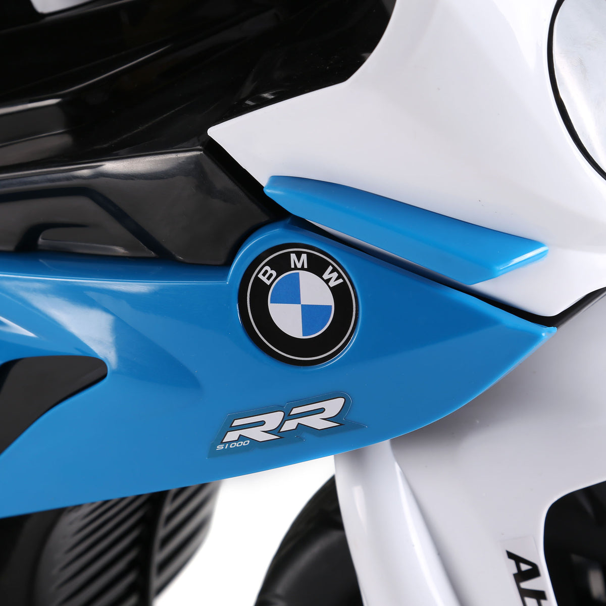 Lasten sähkömoottoripyörä BMW S1000RR 6V, musiikki ja ajovalo, 18–36 kk, sininen