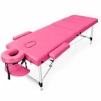 Hierontapöytä Premium 3-vyöhykkeinen 195 × 70 cm, pinkki
