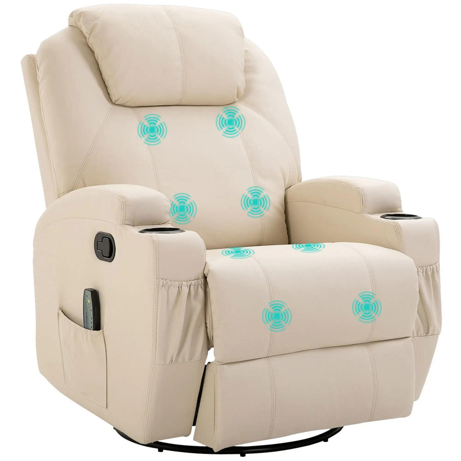 Massagefåtölj, beige