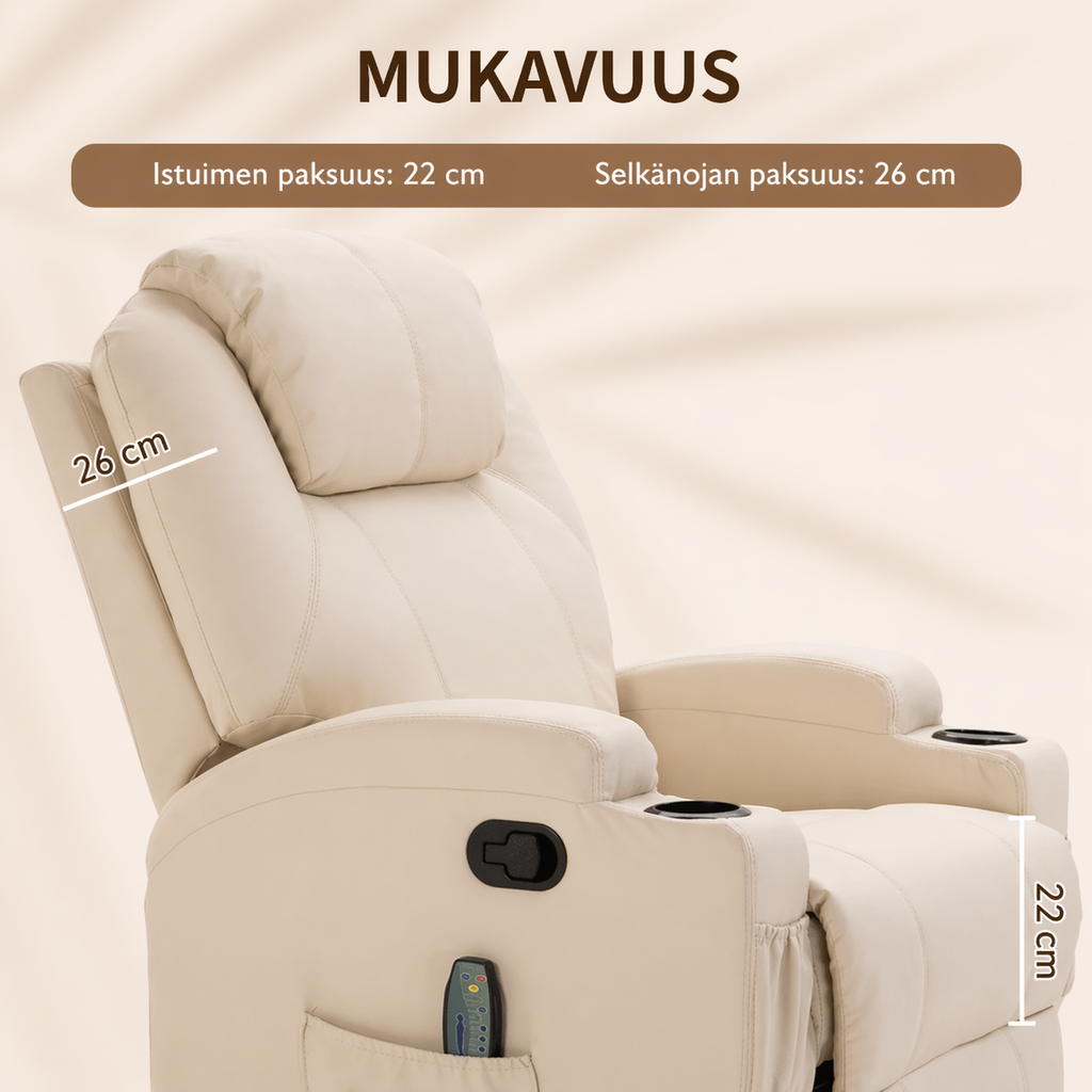 Hierova nojatuoli, beige