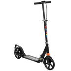 Potkulauta kokoontaitettava, 200 mm PU-pyörät, jousitus ja kaksoisjarrut, 6–12 v, musta