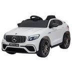 Lasten sähköauto Mercedes-AMG GLC63S Coupé 12V, kaukosäädin, kaksi moottoria, valkoinen