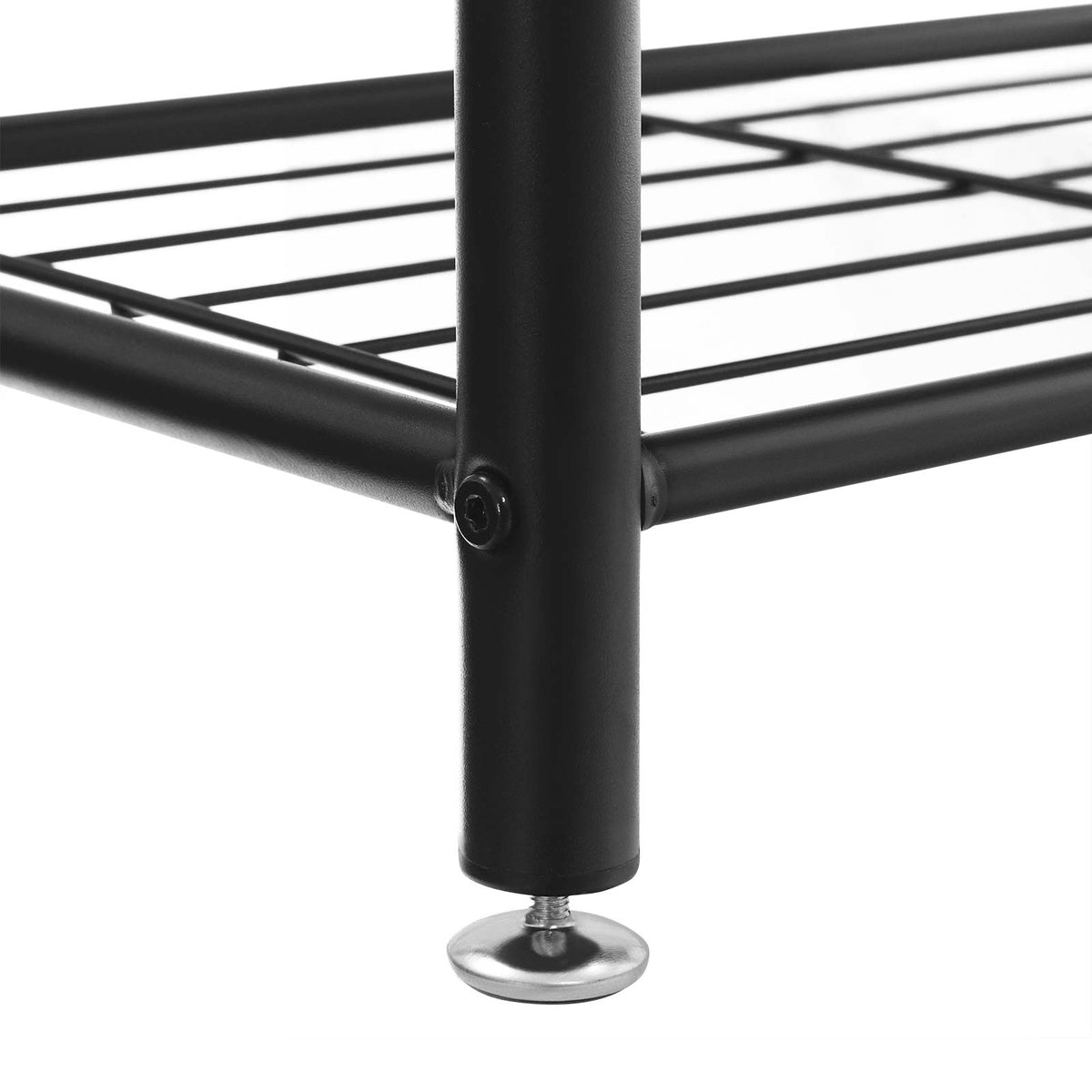 Eteiskaluste, naulakko kenkäpenkillä ja kenkätelineellä, 3-in-1-rakenne, teräsrunko, eteiseen, 32,5 × 70 × 175 cm, industrial-tyyli, rustiikkiruskea ja musta