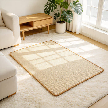 Iso sisalista punottu kissan raapimismatto 90 x 70 cm – luonnonvärinen