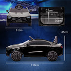 Lasten sähköauto Mercedes-AMG CLA 45, kaukosäädin, jousitus ja LED-valot, 3–6 v, musta