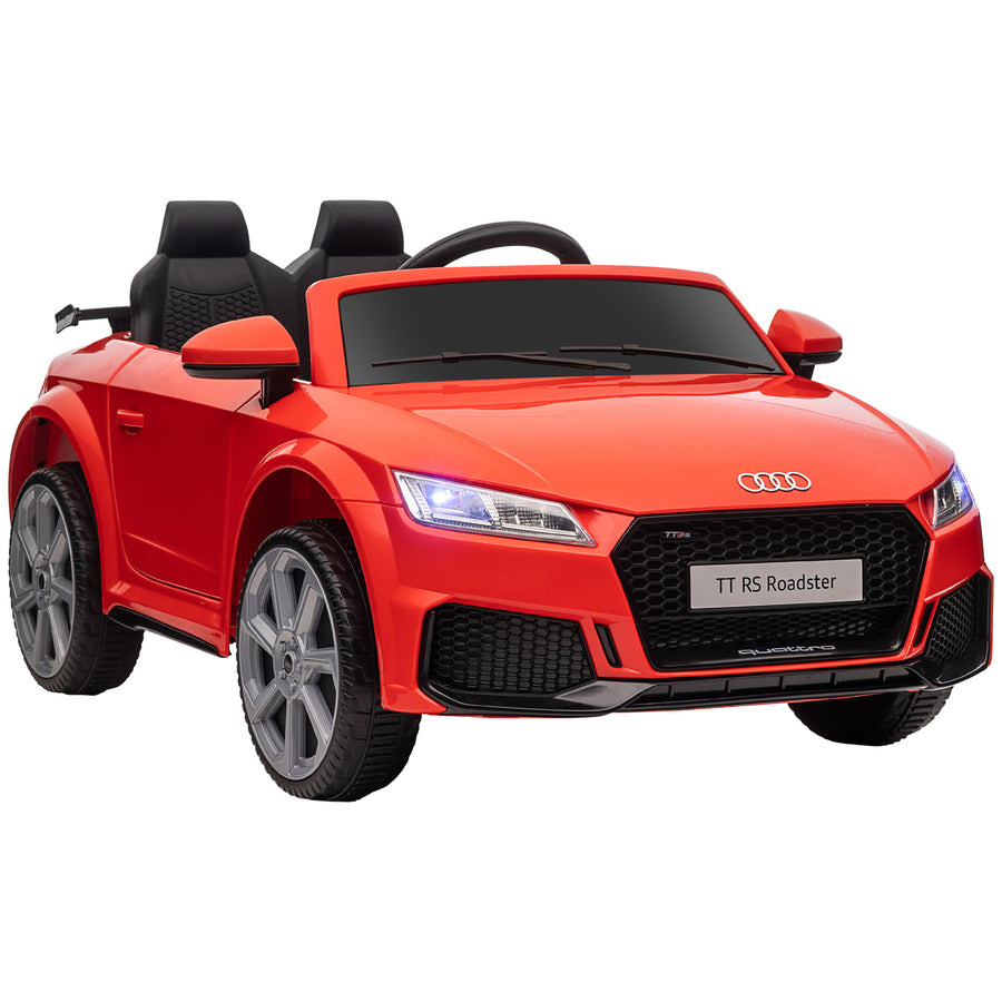 Lasten sähköauto Audi TT RS Roadster, kaukosäädin, musiikki ja LED, 3–5 v, punainen