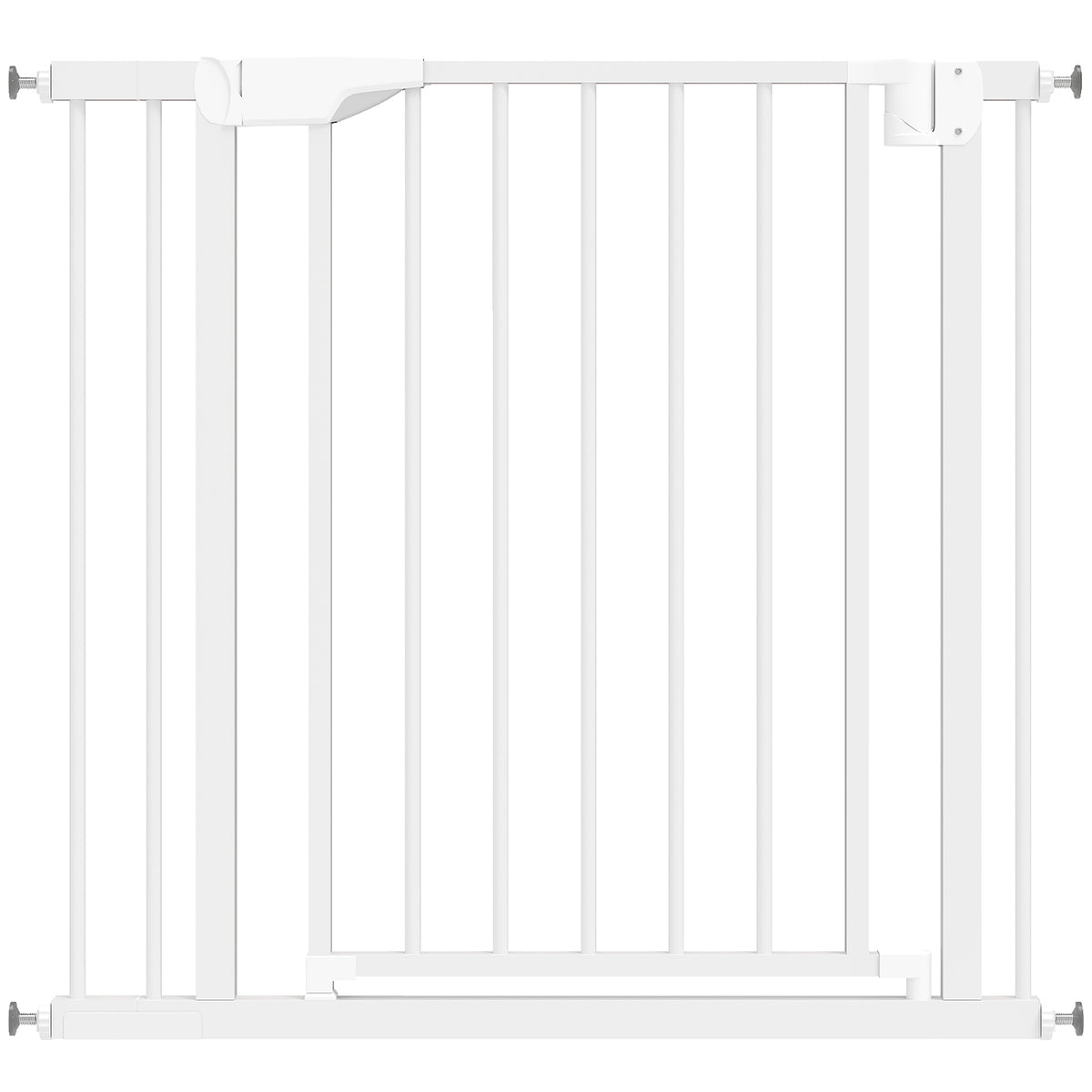 Turvaportti lapsille ja koirille, automaattisesti sulkeutuva, ilman porausta, 76–88 x 76 cm, valkoinen