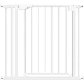 Turvaportti lapsille ja koirille, automaattisesti sulkeutuva, ilman porausta, 76–88 x 76 cm, valkoinen