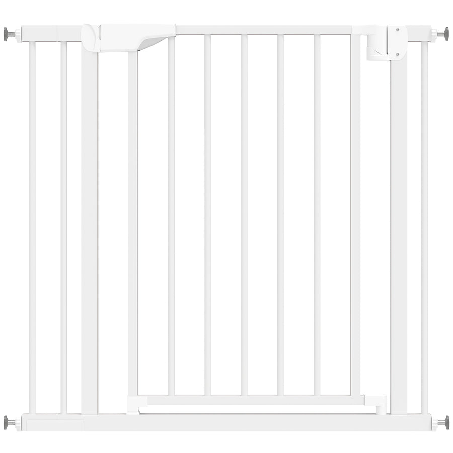 Turvaportti lapsille ja koirille, automaattisesti sulkeutuva, ilman porausta, 76–88 x 76 cm, valkoinen