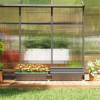 Pinottavat muoviset istutuslaatikot, 5 kpl, 59 x 21 x 16 cm, harmaa