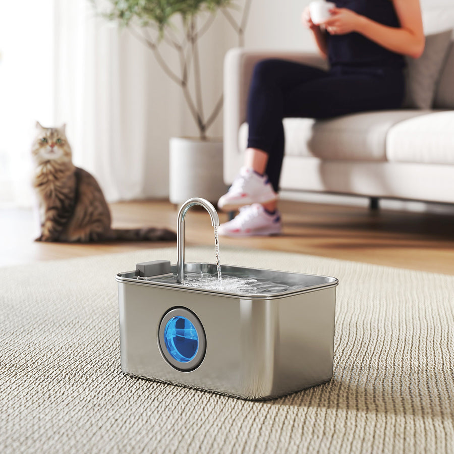 Kissan juoma-automaatti ruostumatonta terästä, 3,2 l, hiljainen pumppu