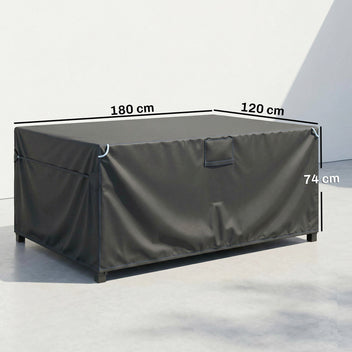 Vedenpitävä suojapeite puutarhakalusteille, 420D Oxford, 180 x 120 x 74 cm, musta