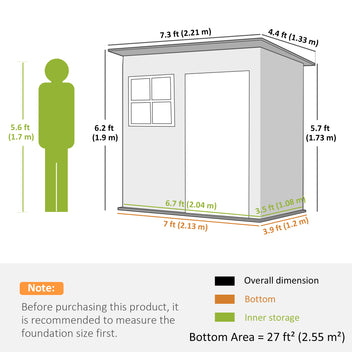 Peltivaja ikkunalla ja leveällä lukittavalla ovella, 2,55 m², tummanharmaa