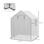 Varakate kasvihuoneeseen 845-510, 140 x 143 x 190 cm, valkoinen