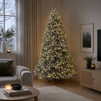 Joulukuusi 210 cm, 1200 oksaa ja PE/PVC-lumihuurre