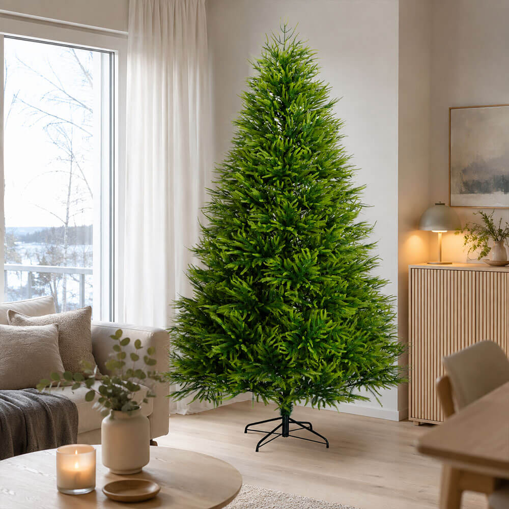 Joulukuusi 210 cm, kaksivärinen PE-havusto ja 632 oksaa