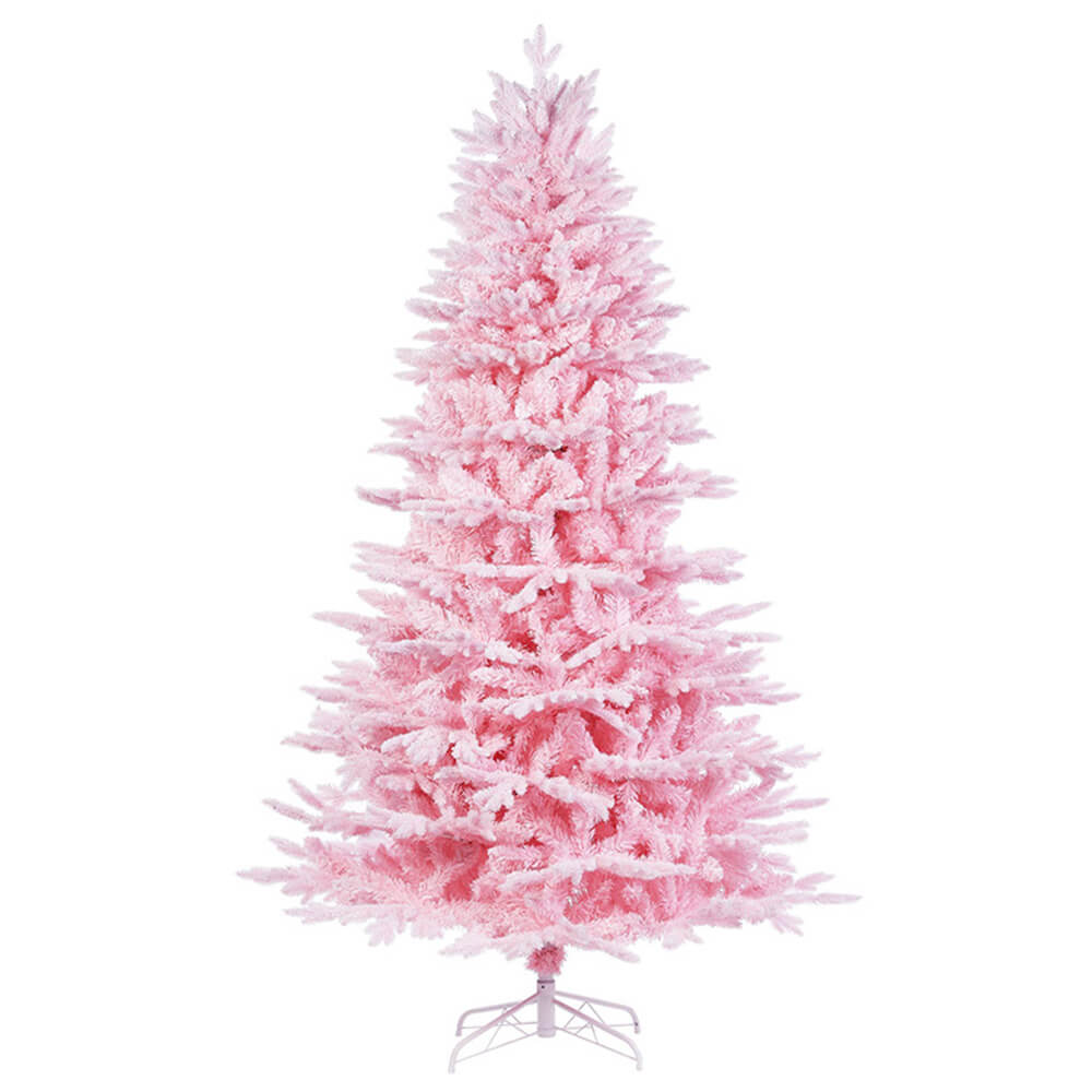Joulukuusi 210 cm, pinkki PE/PVC ja 900 oksaa