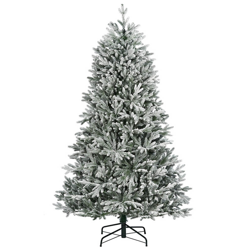 Joulukuusi 210 cm automaattisilla oksilla, 1100 oksaa ja PE-lumihuurre