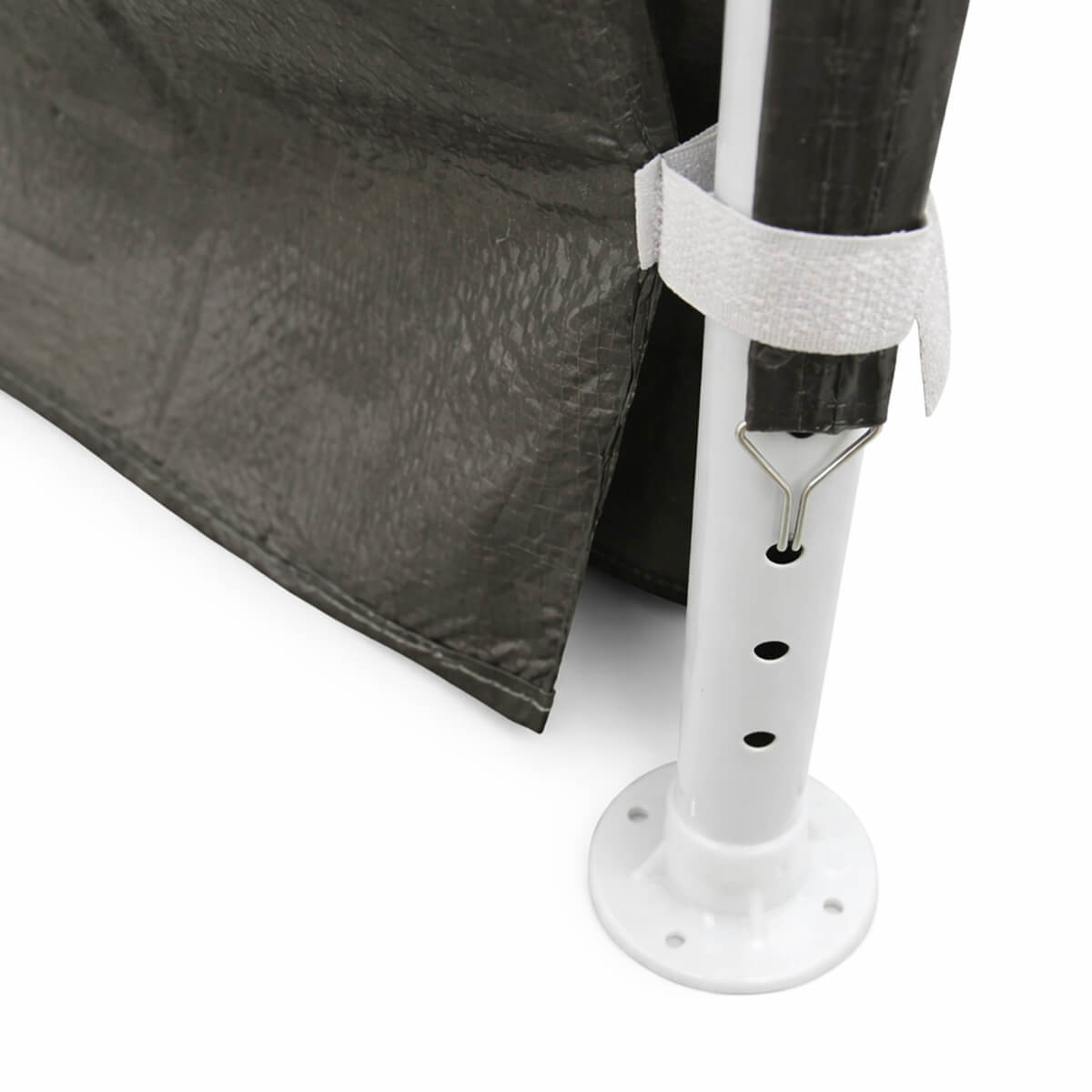 Juhlateltta 3 x 4 m – irrotettavat sivut, PE-kangas, teräsrunko, harmaa