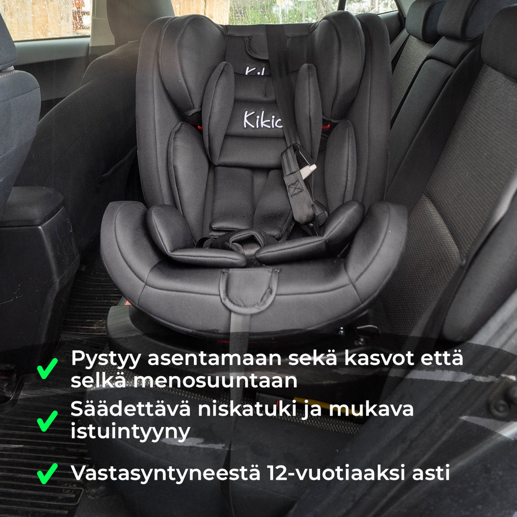 KIKID TURVAKAUKALO/ISTUIN PREMIUM 0-36 KG BLACK EDITION