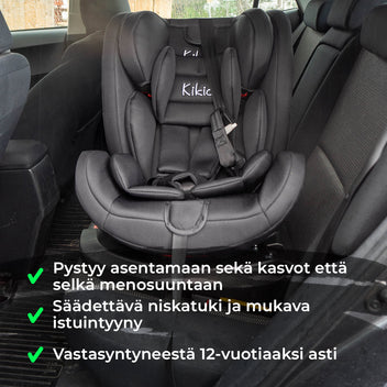 KIKID TURVAKAUKALO/ISTUIN PREMIUM 0-36 KG BLACK EDITION