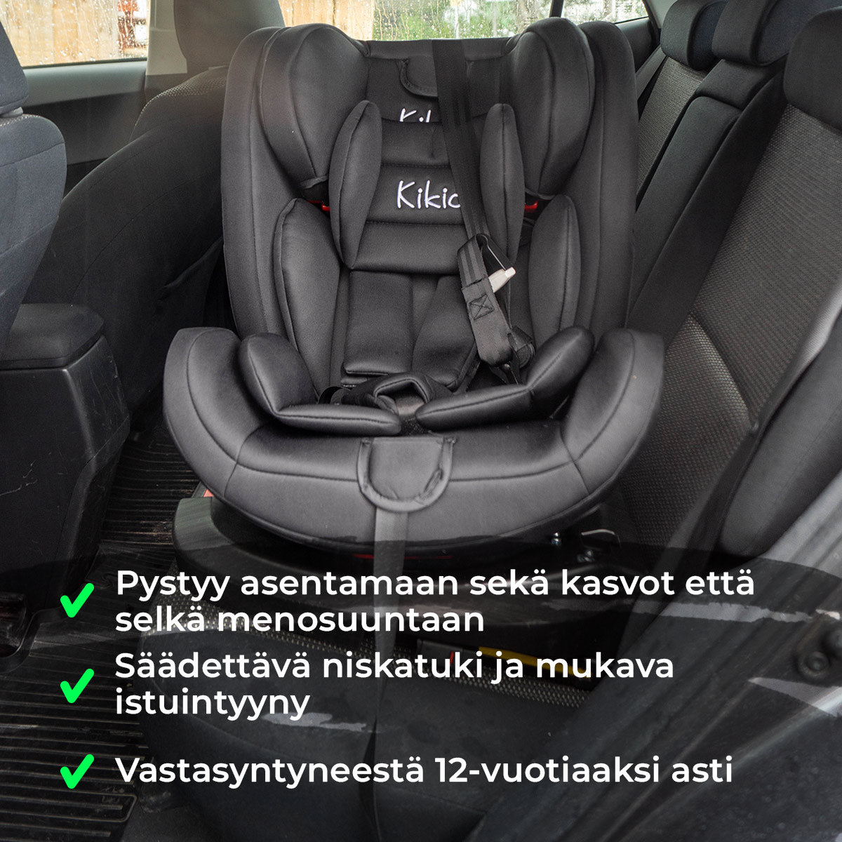 KIKID TURVAKAUKALO/ISTUIN PREMIUM 0-36 KG BLACK EDITION