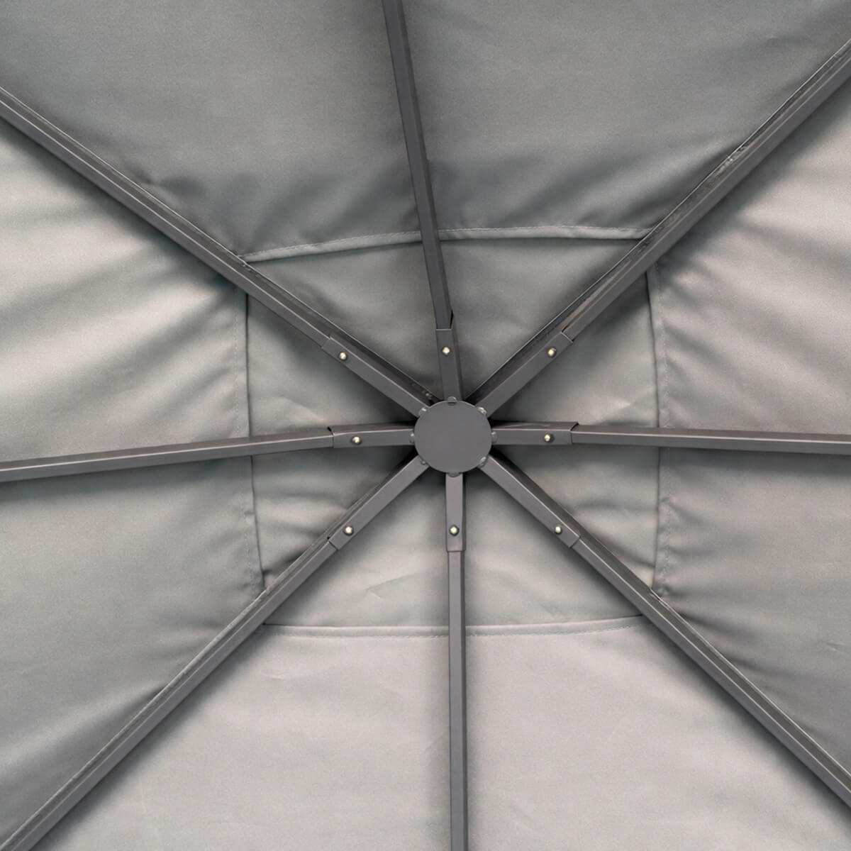 Lund & Leaf KIMI Trädgårdstak / Paviljong för terrass 3x3m, Grå