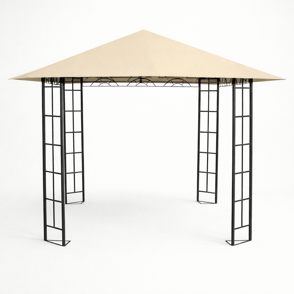 KIMI Puutarhakatos / Paviljonki Terassille 3x3m, Vaalea Beige