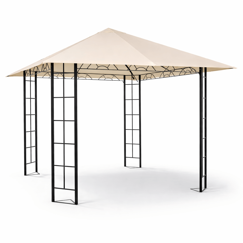 KIMI Puutarhakatos / Paviljonki Terassille 3x3m, Vaalea Beige