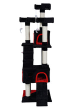 POHJOLAN LEMMIKKITARVIKE Kissan kiipeily-/raapimispuu 170 cm, Musta