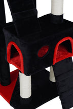 POHJOLAN LEMMIKKITARVIKE Kissan kiipeily-/raapimispuu 170 cm, Musta